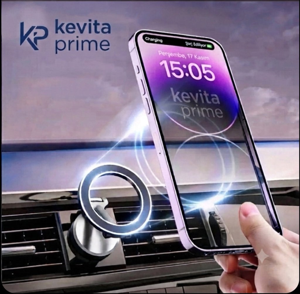 Kevita Prime 360 Dönebilen Ayarlanabilir Araç Içi Tutucu Kullanılabilen Vakumlu K007 Magsafe Telefon Tutucu